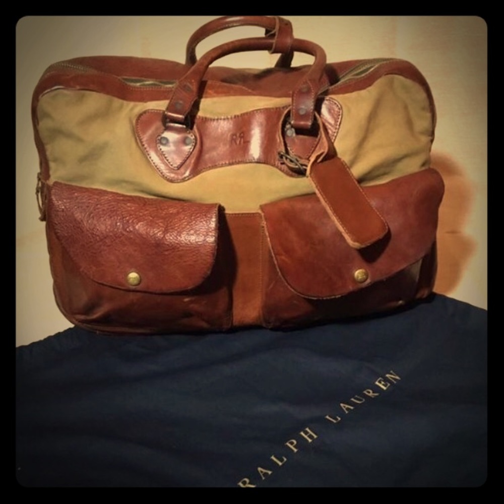 RRL Ralph Lauren Leather/Canvas Wkndr Cargo Bag